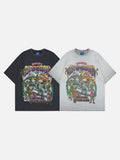 DAXUEN Graphic t-shirt featuring aliens at a pool party