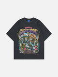 DAXUEN Graphic t-shirt featuring aliens at a pool party