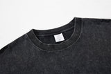 DAXUEN dark grey oversized profile face graphic tee