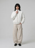 DAXUEN Oversized wide-leg pants with puddle effect — model photo