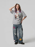 DAXUEN punk-cat-graphic-t-shirt-short-sleeve — model photo