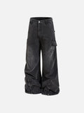 DAXUEN Punk distressed wide-leg overalls