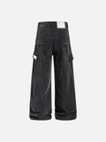 DAXUEN Punk distressed wide-leg overalls