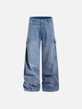 DAXUEN Punk distressed wide-leg overalls