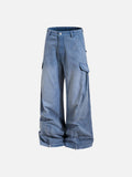 DAXUEN Punk distressed wide-leg overalls