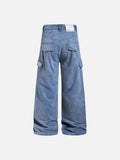DAXUEN Punk distressed wide-leg overalls