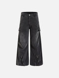 DAXUEN Punk distressed wide-leg overalls