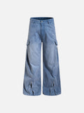 DAXUEN Punk distressed wide-leg overalls