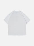 DAXUEN navy blue PUNK emblem short-sleeve t-shirt