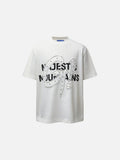 DAXUEN Oversized short-sleeve T-shirt with graphic and embroidery