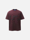 DAXUEN Oversized short-sleeve T-shirt with graphic and embroidery