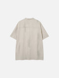 DAXUEN Men's short sleeve shirt with stand-up collar
