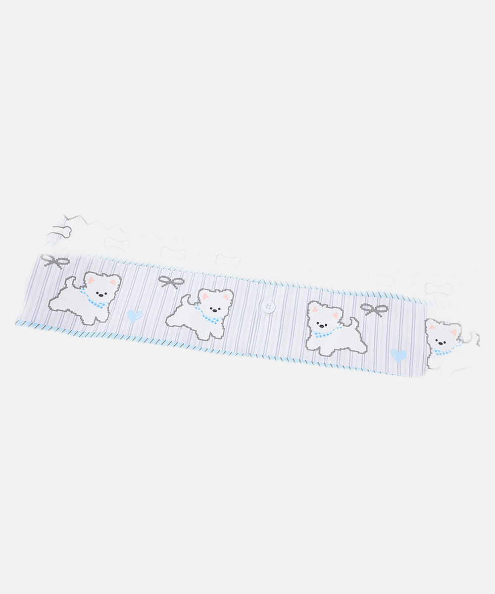 DAXUEN Puppy Tie Striped Short Sleeve Shirt