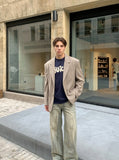 DAXUEN Oversized Statement Graphic Tee — model photo