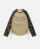 DAXUEN Long-sleeve raglan top with camouflage sleeves and star print
