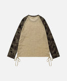 DAXUEN Long-sleeve raglan top with camouflage sleeves and star print