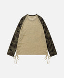 DAXUEN Long-sleeve raglan top with camouflage sleeves and star print