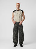 DAXUEN Sleeveless raglan top with graphic print — model photo