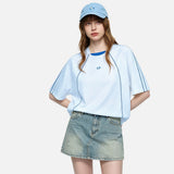 DAXUEN Short sleeve raglan t-shirt with contrast stitching
