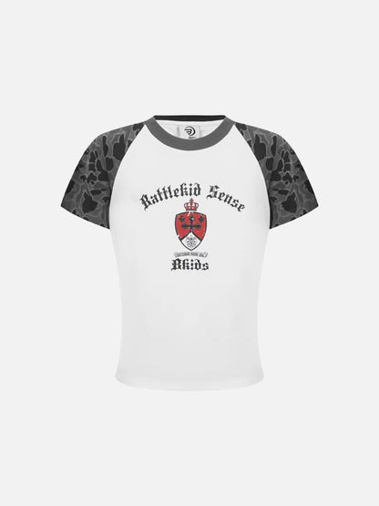DAXUEN Rattlekid camouflage raglan t-shirt with graphic design