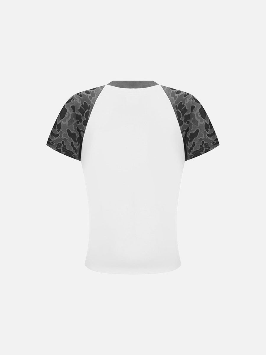 DAXUEN Rattlekid camouflage raglan t-shirt with graphic design