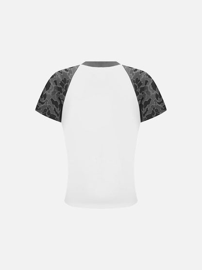 DAXUEN Rattlekid camouflage raglan t-shirt with graphic design