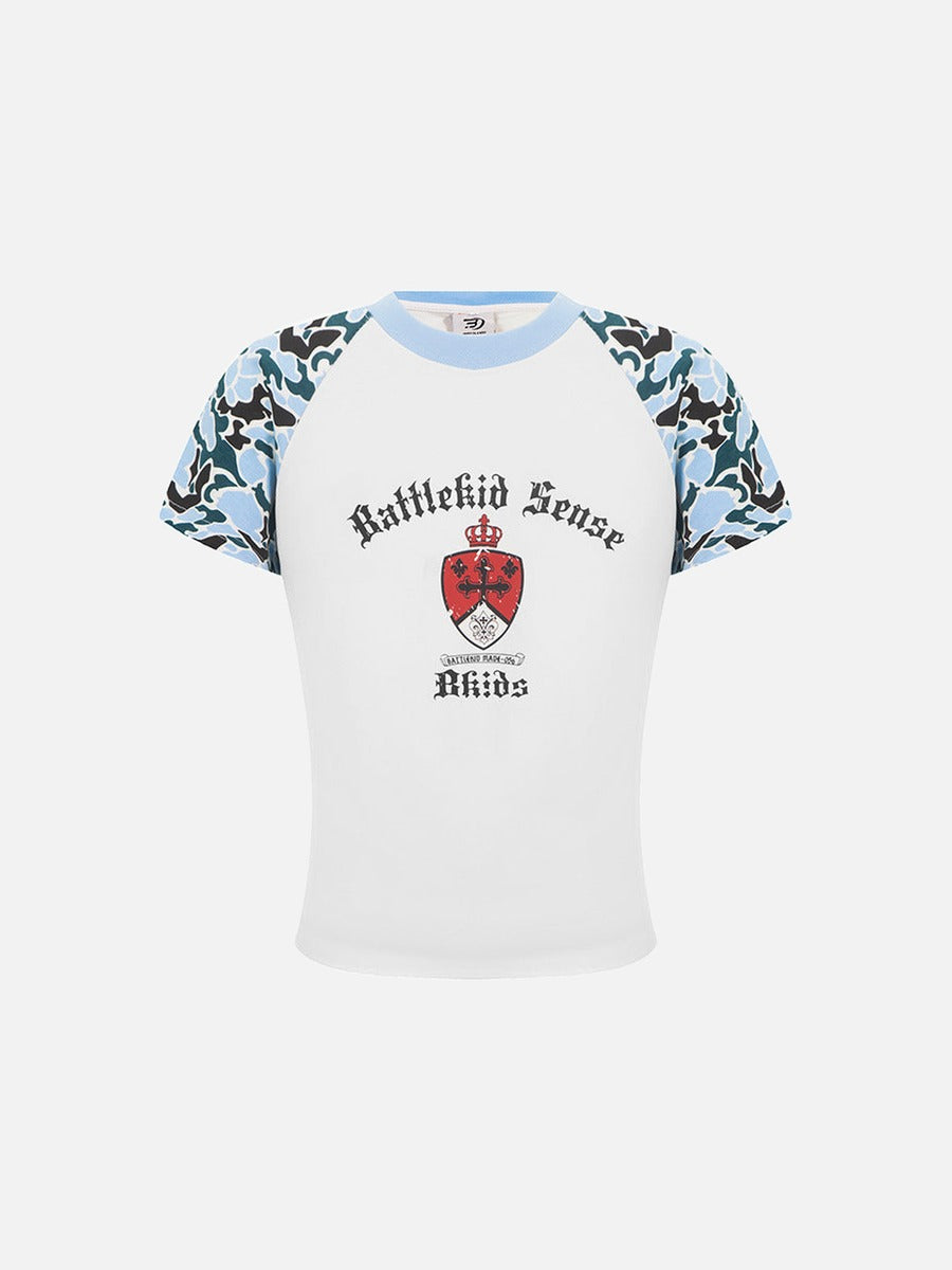DAXUEN Rattlekid camouflage raglan t-shirt with graphic design