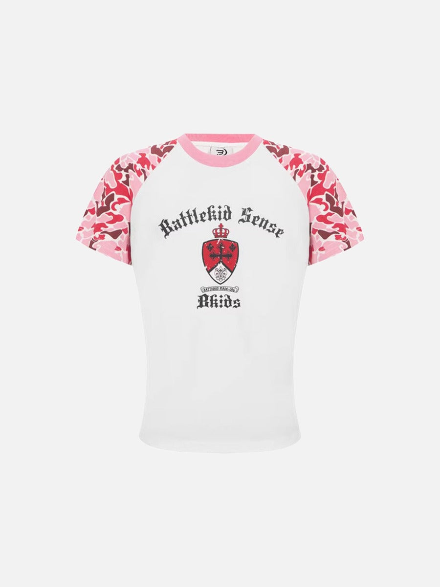 DAXUEN Rattlekid camouflage raglan t-shirt with graphic design