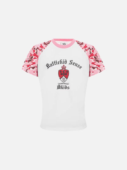 DAXUEN Rattlekid camouflage raglan t-shirt with graphic design