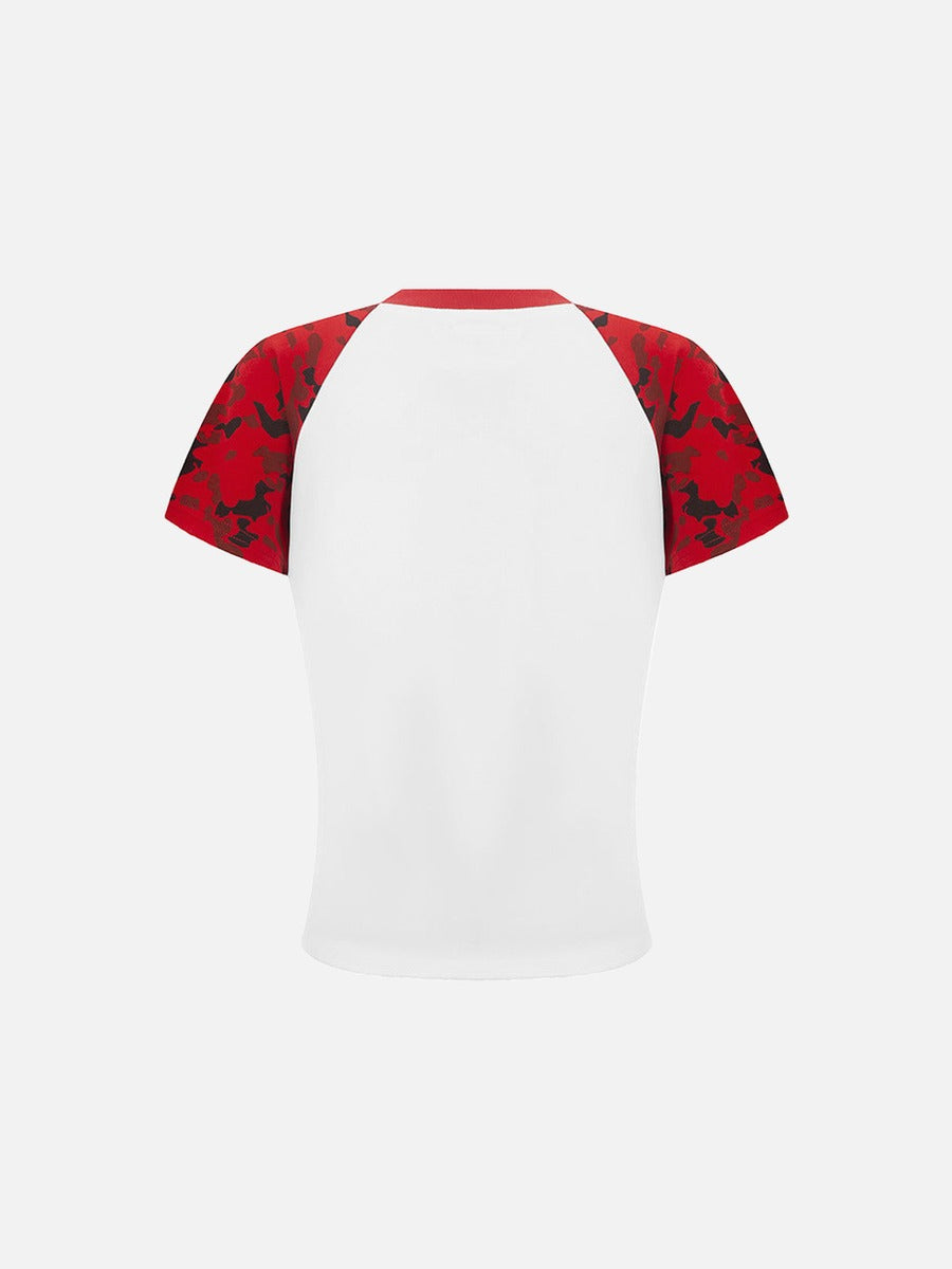 DAXUEN Rattlekid camouflage raglan t-shirt with graphic design