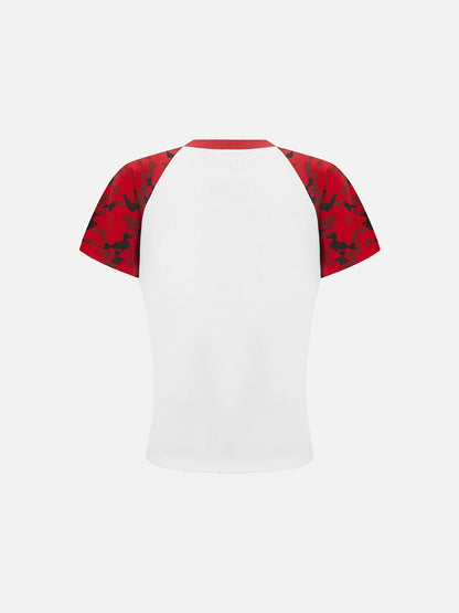 DAXUEN Rattlekid camouflage raglan t-shirt with graphic design