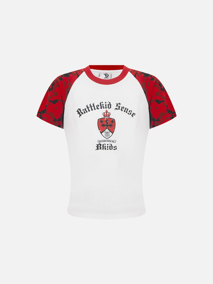 DAXUEN Rattlekid camouflage raglan t-shirt with graphic design