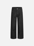 DAXUEN Wide-leg raw denim jeans in dark grey