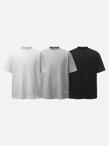 DAXUEN Oversized short-sleeve t-shirt with raw edges