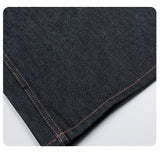 DAXUEN dark indigo raw denim wide-leg jeans with drawstring detail