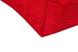 DAXUEN red oversized mesh polo with navy cross graphic