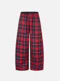 DAXUEN red plaid wide-leg casual pants