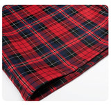 DAXUEN red plaid wide-leg casual pants