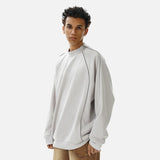 DAXUEN Reflective piping long sleeve top in black and grey