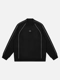 Reflective Piping Long Sleeve Top