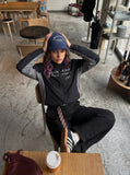 Reflective Text Graphic Stand-Collar Jacket