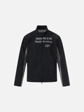 Reflective Text Graphic Stand-Collar Jacket