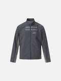 Reflective Text Graphic Stand-Collar Jacket
