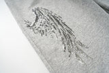 DAXUEN light grey marl wide-leg sweatpants with reflective wing graphic