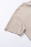 DAXUEN apricot two-piece matching linen set