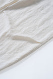 DAXUEN apricot two-piece matching linen set