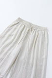 DAXUEN apricot two-piece matching linen set