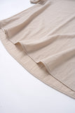 DAXUEN apricot two-piece matching linen set