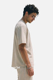 DAXUEN apricot two-piece matching linen set