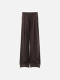 DAXUEN black relaxed wide-leg linen trousers